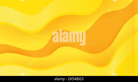 Wave texture background design. yellow Liquid gradient composition. Stock Vector
