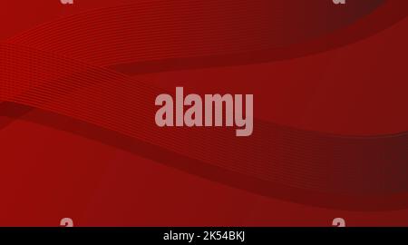 Vector 3D modern wave curve abstract presentation background. dark red background Stock Vector