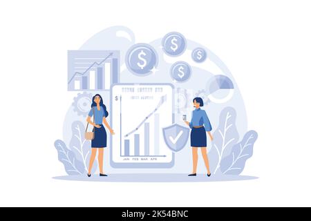Financial or business profession set. Business character making financial operations and developing.Audit, insurance, financial consultant and analyst Stock Vector