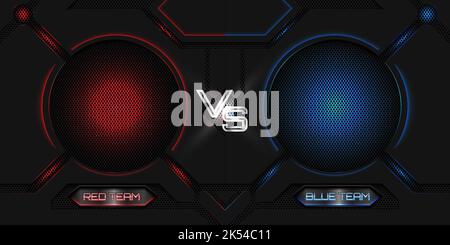 Versus battle fighting realistic 3d screen banner sport background Stock Vector