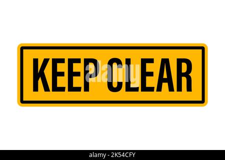 Keep clear industrial warning sign icon vector for your web design, logo, infographic, UI. illustration Stock Vector