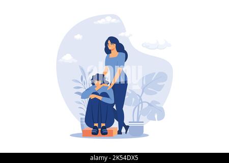 Empathy. Empathy and Compassion concept - people comforting each other ...