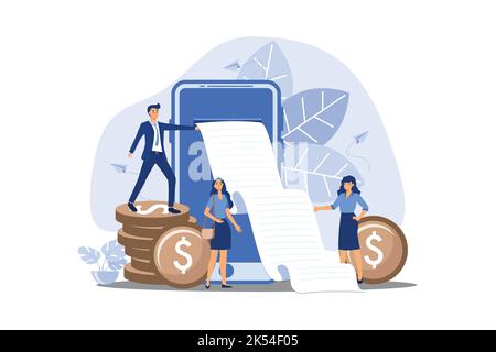 Online payment or mining process, web banners.payment by card, check issued from gadget, flat design modern illustration Stock Vector