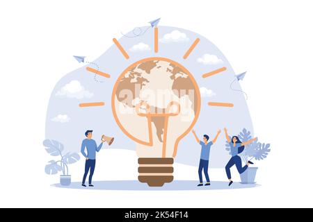 holiday date, earth hour, save energy and planet, design concept, world earth hour on March 30. flat design modern illustration Stock Vector