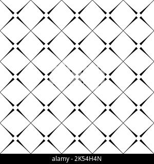 checkerd seamless pattern black line and white background, Stock Vector