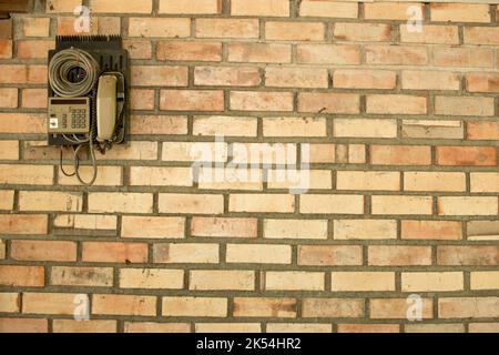 Close-up bright vintage brick wall background. Abstract image of old wreck stucco concept for clean banner new poster textured Stock Photo