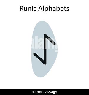 Runic Alphabets. Complete collection of Rune alphabet, futhark. Writing ancient Germans. Vector Mystical symbols.  Esoteric, occult, magic illustratio Stock Vector