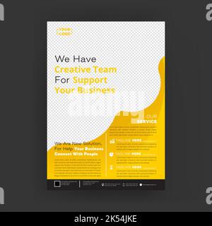 stock creative flayer yellow gradient color for promotion vector Stock Vector
