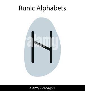 Runic Alphabets. Complete collection of Rune alphabet, futhark. Writing ancient Germans. Vector Mystical symbols.  Esoteric, occult, magic illustratio Stock Vector