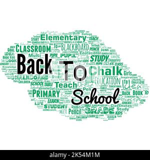 Back to school word cloud concept. Vector illustration Stock Vector ...