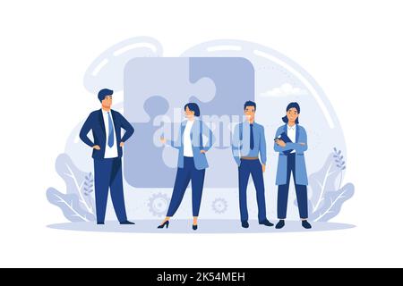 Human resources Concept for web page, banner, presentation, social media, documents, cards, posters. flat vector illustration Stock Vector