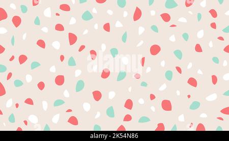 Terrazzo background grey red blue abstract simple vector Stock Vector