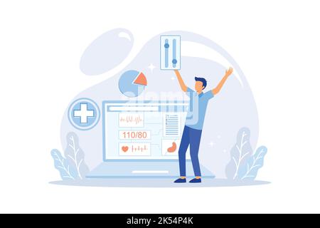 Online medical consultation illustration concept Stock Vector