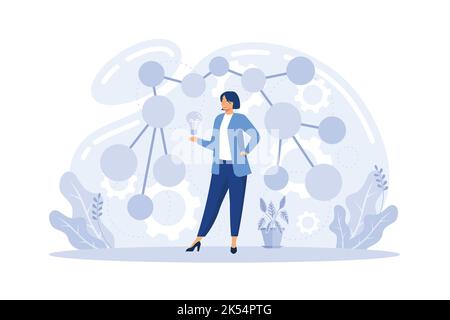 Creative thinking abstract concept vector illustrations Stock Vector ...