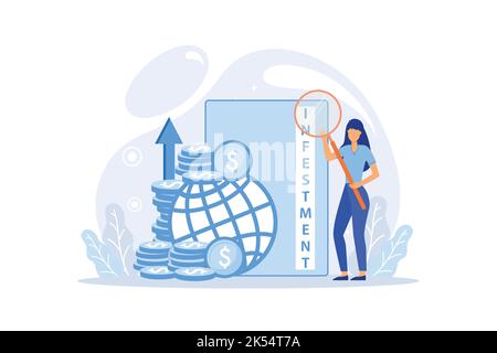 saving money illustration design, invesment concept template vector Stock Vector
