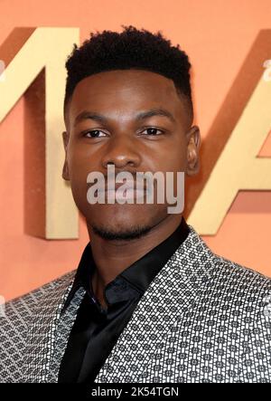 Oct 03, 2022 - London, England, UK - John Boyega attending The Woman King UK film premiere, Odeon Luxe Leicester Square Stock Photo