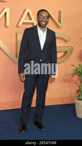 Oct 03, 2022 - London, England, UK - Chiwetel Ejiofor attending The Woman King UK film premiere, Odeon Luxe Leicester Square Stock Photo