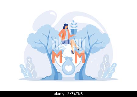 Earth day illustration. Vector concepts for graphic and web design, business presentation, marketing and print material. International Mother Earth Da Stock Vector