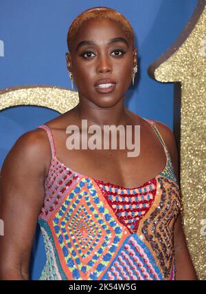 Lashana Lynch at a photocall for Roald Dahl's Matilda at the Mayfair