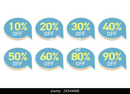 sale banner set discount percent vector illustration Stock Vector