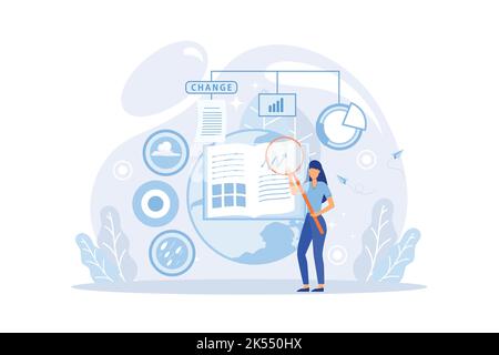 Change climate awareness, saving planet, World Environment Day, global warming ecological problems. Stock Vector