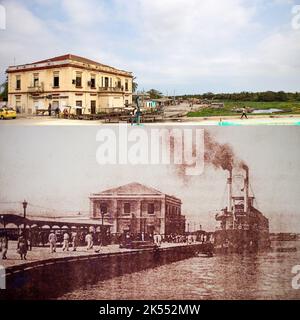 Colombia, Barranquilla. Gabriel Garcia Marquez took the boat with his mother to go to Sucre where his father worked. The Rio Magdalena now is a very p Stock Photo