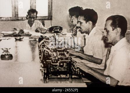 Colombia, Barranquilla Colombia, Barranquilla. Gabriel Garcia Marquez worked as a news reporter for the Herald, or El Heraldo, in the 1940's. Stock Photo