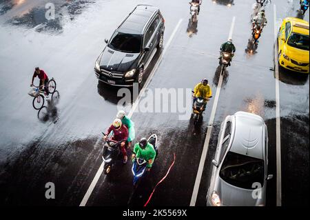 Motion Blur of cars and traffic passing through Chengu Road in