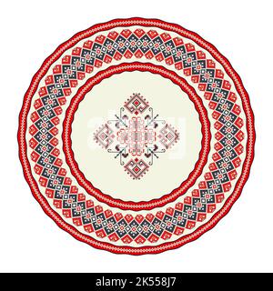 Romanian round design element, vector illustration Stock Vector