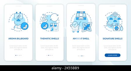 Types of advertising onboarding mobile app screen Stock Vector Image ...