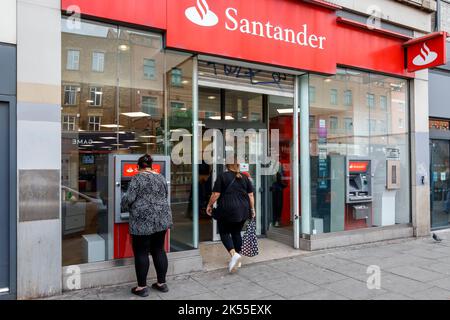 A branch of Santander bank in Camden Town, London, UK Stock Photo