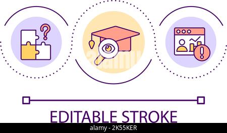 Difficulties with performance management loop concept icon Stock Vector