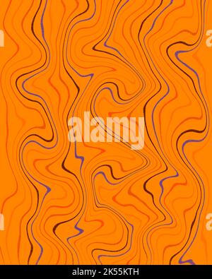 Halloween theme stripes and swirl line texture pattern background. High-resolution orange surface backdrop. Grunge rough texture design. Graphic resou Stock Photo
