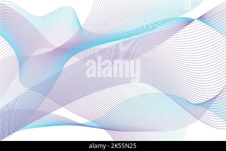 Abstract vertical wavy stripes on white background isolated. Vector illustration EPS 10. Colourful waves with lines Stock Vector