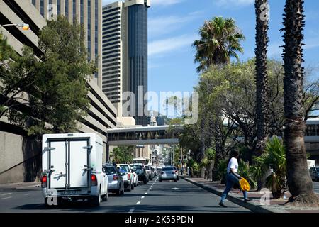 Strand Street by Golden Acre in Cape Town City Center, South Africa Stock Photo