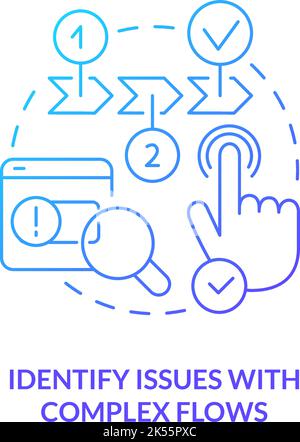 Identify issues with complex flows concept icon Stock Vector Image ...