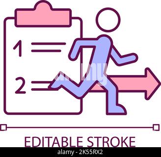 Avoidance of work duties RGB color icon Stock Vector