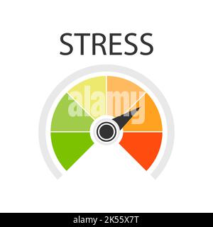 Stress level icon. Stress indicator Stock Vector