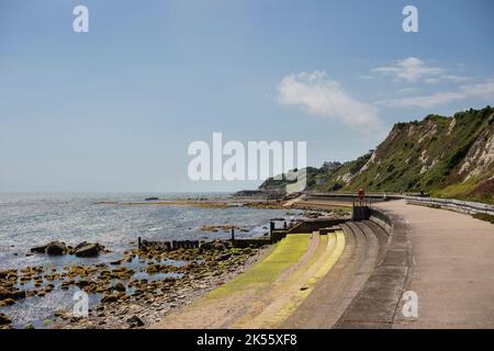 Sea defence along coast, Ventnor, Isle of Wight, UK Stock Photo