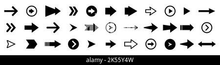 Arrow icon set different arrows Stock Vector