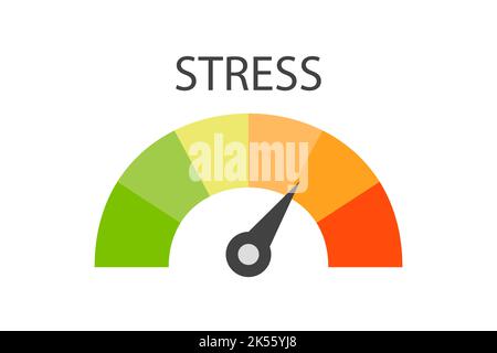 Stress level icon. Stress indicator Stock Vector