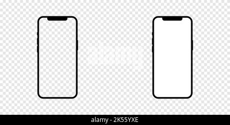 Mock up smartphone isolated on background Stock Vector