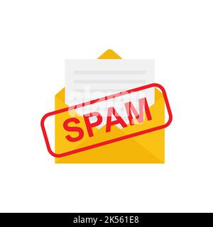 Spam message icon flat style Stock Vector