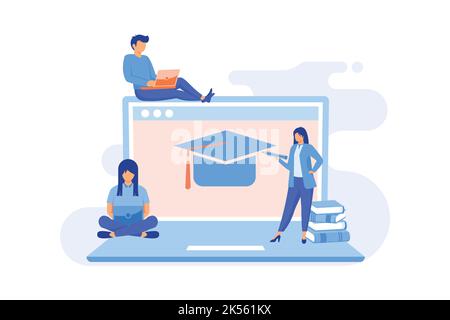Color theory online studying. Web design basics, drawing tutorial, interior designer. Female artist cartoon character holding pencil. flat design mode Stock Vector