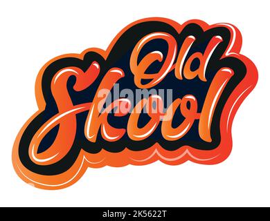 Old skool vector typography Illustration Stock Vector