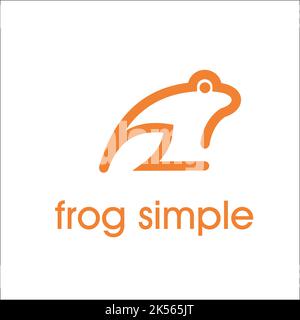 frog simple / exclusive logo design inspiration Stock Vector