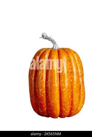 Pumpkin orange toy a over white background Stock Photo - Alamy