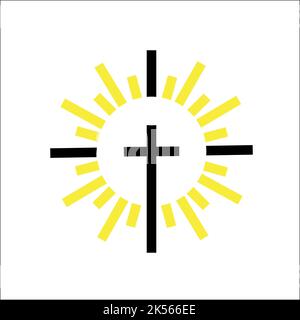 cross shine exclusive logo design inspiration Stock Vector