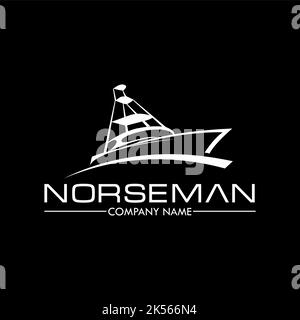 norseman exclusive logo design inspiration Stock Vector