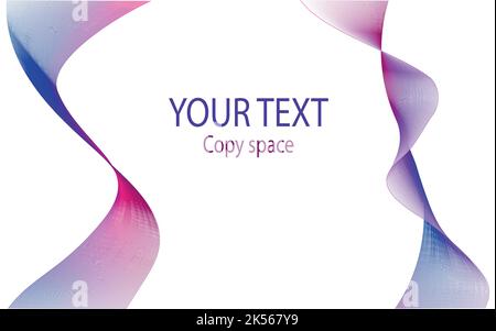 Design elements. Wave of many purple lines circle ring. Abstract vertical wavy stripes on white background isolated. Vector illustration EPS 10. Colou Stock Vector